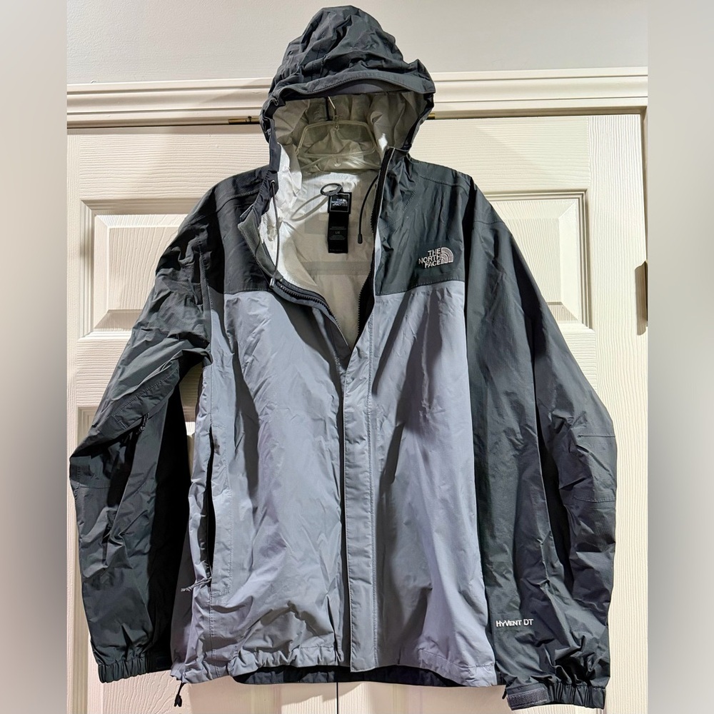 Vintage The North Face Hyvent DT Zip Up Jacket Gray/Black  Size Large